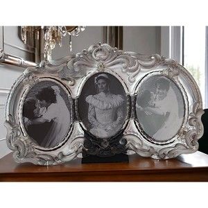 Mikasa Lead Crystal Princess Oval Photo Frame For 3 Pictures Size 3x4 Gorgeous